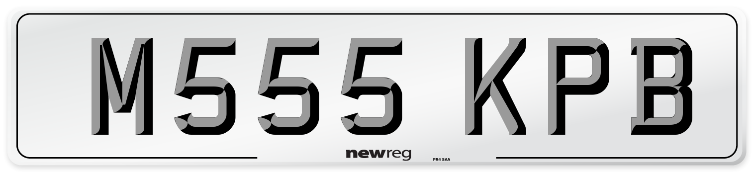 M555 KPB Number Plate from New Reg